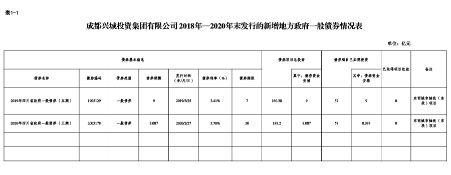 大发在线注册-2018年—2020年末发行的新增地方政府一般债券情况表